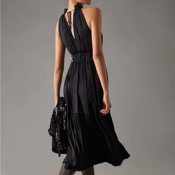 BY ANTHROPOLOGIE TIERED HALTER DRESS - Picture 2 of 8
